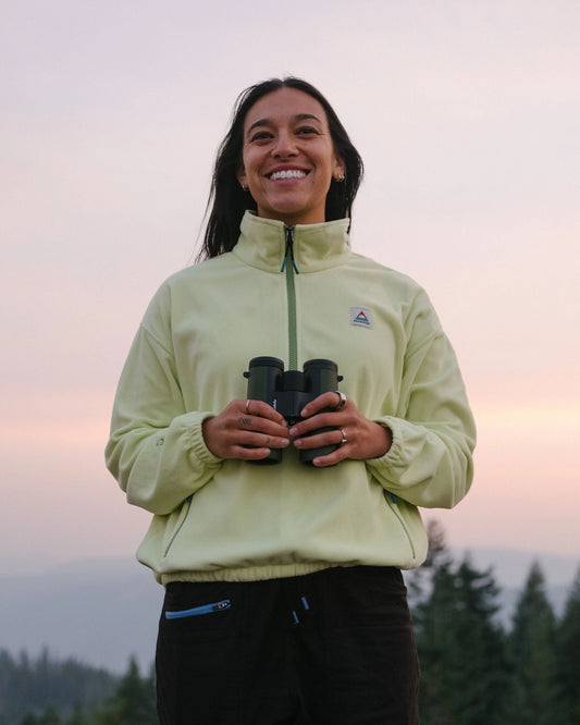 Ayla Recycled Micro Polartec? Fleece - Soft Lime Juice